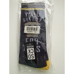 Sock House Co Yall Bready For This Navy Blue Novelty Crew Socks EL-19005 NWT